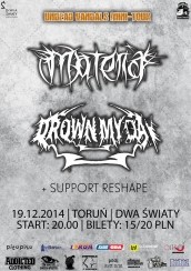 Koncert  MATERIA /  DROWN MY DAY / RESHAPE w Toruniu - 19-12-2014