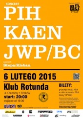 Bilety na koncert PIH, JWP, KAEN, support: Stopa/Kleban w Krakowie - 06-02-2015