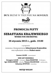 Koncert Premiera płyty z muzyką orkiestrową Sebastiana Krajewskiego w Warszawie - 26-01-2015