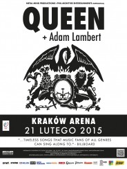 Bilety na koncert QUEEN + ADAM LAMBERT w Krakowie - 21-02-2015