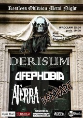 Koncert Restless Oblivion Metal Night: DERISUM, ATERRA, LIFEPHOBIA, BONHART we Wrocławiu - 25-04-2015