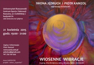 Koncert Wiosenne Wibracje - Iwona Jędruch i Piotr Kamzol. w Rzeszowie - 21-04-2015