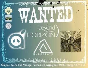 Koncert 30.05 | Appleseed, Underfate, Charles Moon, Beyond The Event Horizon | Pod Minogą w Poznaniu - 30-05-2015