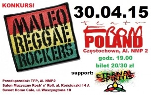 Koncert Maleo Reggae Rockers, Eternal Spiritis w Częstochowie - 30-04-2015