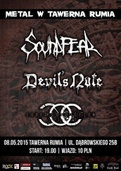 Koncert 08.05 RUMIA: SOUNDFEAR + DEVIL'S NOTE + CODE OF CONDUCTION @ TAWERNA RUMIA - 08-05-2015