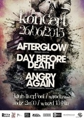 Koncert Day Before Death, Afterglow, Angry Again we Wrocławiu - 26-06-2015