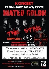 MATEO COLON - KONCERT PROMUJĄCY WYDAWNICTWO "THE STING". Support: LUGUS w Mikołowie - 07-06-2015