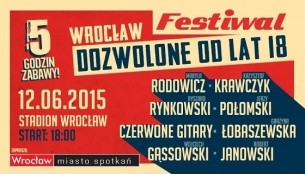 Bilety na Festiwal Wrocław - Dozwolone od lat 18