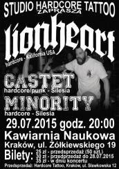 Koncert Lionheart, Castet, Minority w Krakowie - 29-07-2015