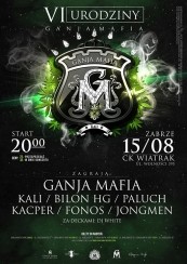 Koncert VI Urodziny Ganja Mafia - Ganja Mafia, Kali, Bilon HG, Paluch, Kacper, Fonos, Jongmen w Zabrzu - 15-08-2015