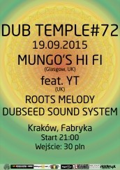 Koncert Dub Temple # 72 - Mungo's Hi Fi w Krakowie - 19-09-2015