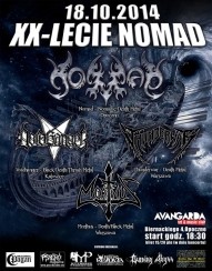 Koncert 20-lecie zespołu NOMAD (macierzystej grupy Setha z Behemoth!) + Voidhanger (w składzie muzycy Infernal War!) + Thunderwar + Morthus w Opocznie - 18-10-2014
