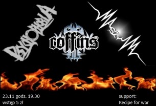 Koncert Mocna dawka ciężkiego grania COFFINS, PSYCHOPHOBIA, MASZYNA w Czarnej Dąbrówce - 23-11-2013