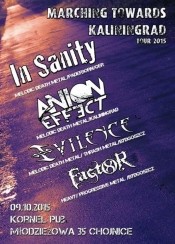 Koncert Marching Toward Kaliningrad: In Sanity, Anion Effect, Evilence, Factor8 w Chojnicach - 09-10-2015