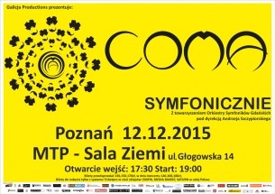 Koncert COMA SYMFONICZNIE  w Poznaniu - 12-12-2015