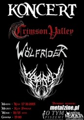 Koncert CRIMSON VALLEY + Wolfrider + Warbell [Nysa - Klub Fabryka 17.10.2015r.] - 17-10-2015