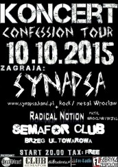 Koncert SYNAPSA  RADICAL NOTION w Brzegu - 10-10-2015