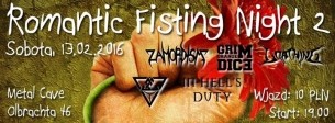 Koncert Romantic Fisting Night 2: Zamordsim, Grim Orange Dice, Loathing, In Hell's Duty, Sky Collapse w Warszawie - 13-02-2016