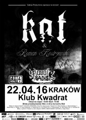 Bilety na koncert Kat & Roman Kostrzewski, Quo Vadis, 230 Volt w Krakowie - 22-04-2016