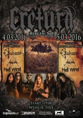 Koncert Cretura (Norwegia), Iubaris, Heavend, Hell Wind w Słupsku - 05-03-2016