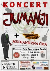Koncert Jumanji + Mechaniczna Ćma (Pub Czerwona Cegła, Gliwice | Rockin' Silesia) - 16-04-2016