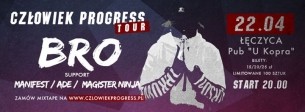 Koncert 30/04/2016 x B.R.O w Łęczycy x CZŁOWIEK PROGRESS TOUR + Manifest, AdE, Magister Ninja (limitowane 100 biletów!) - 22-04-2016
