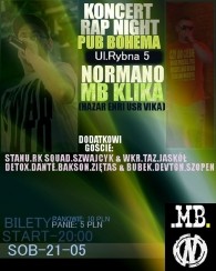 DZISIAJ - Koncert MB KLIKA & NORMANO - Tarnów - 21-05-2016
