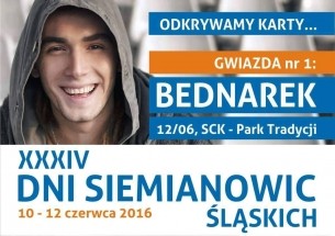 Koncert Kamil Bednarek - XXXIV Dni Siemianowic Śląskich w Siemianowicach Śląskich - 12-06-2016