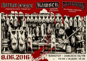 Koncert Hardcore/punk gig - HARM DONE + HAWSER + TIDES DENIED w Krakowie - 08-06-2016