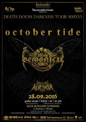 Koncert OCTOBER TIDE, DEMONICAL, AUTHOR - Wrocław 28.09 2016 - 28-09-2016
