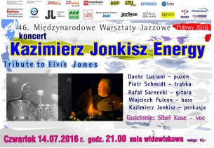 Koncert Kazimierz Jonkisz Energy – Tribute to Elvin Jones w Puławach - 14-07-2016