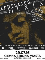 Koncert Centuries/ Hexis/ Nervous Mothers/ Torn Shore/ AveCaesar we Wrocławiu - 29-07-2016