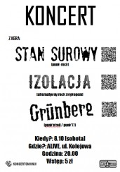 Koncert Stan Surowy, Grunberg, Izolacja we Wrocławiu - 08-10-2016