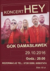 Koncert HEY I BŁYSK I 29.10.2016 I GOK Damasławek - 29-10-2016