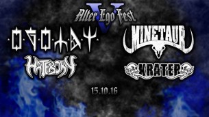 Koncert Alter Ego Fest V: Ogotay, Minetaur, Hateborn, Krater w Strzelcach Krajeńskich - 15-10-2016