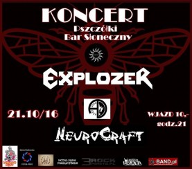 Koncert Ally Died Explozer Neurocraft w Pszczółkach - 21-10-2016