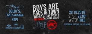 Koncert Boys Are Back in Town vol. 2 /Wełna B-Day /Red Diablo vs. Biała Śmierć After Party w Krakowie - 28-10-2016
