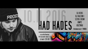 Koncert HAD HADES - niePowiem / Urodziny Pau! w Warszawie - 10-11-2016