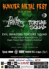 Koncert Bunkier metal fest / 2 dni / Evil Invaders + supporty w Gdańsku - 13-11-2016
