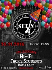 Koncert SETIN 3 lata na scenie + Night of Rock (każdy piątek) w Gdańsku - 25-11-2016