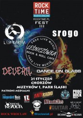 Koncert RockTime Fest III / Loa Karma / SROGO / Dance on Glass / Deveril w Chorzowie - 21-01-2017
