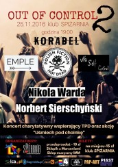 Koncert Polish Fiction, No Self Control, Nikola Warda, Emple, Korabel, Norbert Sierschyński w Legnicy - 25-11-2016