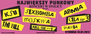 Koncert Sexxxbomba! KSU Armia Moskwa The Bill Prawda Cela Nr 3 Pull the Wire w Warszawie - 14-01-2017