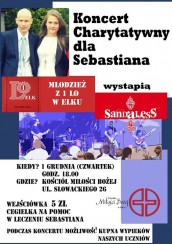 Koncert charytatywny dla Seby (I LO + Sandaless) w Ełku - 01-12-2016