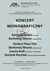 KONCERT MONOGRAFICZNY w Bydgoszczy - 13-12-2016