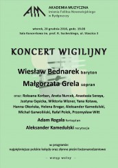 KONCERT WIGILIJNY w Bydgoszczy - 20-12-2016