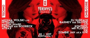Koncert TECHNO TECHYES #18 w/ Michał Wolski LIVE + HiTrash B-DAY w Krakowie - 20-01-2017
