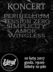 Koncert Simplicity Perihellium TensionZero Amok Wingless w Rzeszowie - 10-02-2017