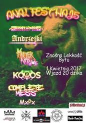 Koncert KONTAGION, MISTER KRAB, Complete Mess, Andrzejki, MxPx w Warszawie - 01-04-2017