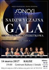 Koncert Nadzwyczajna GALA Operowo-Operetkowa w Kaliszu - 14-03-2017